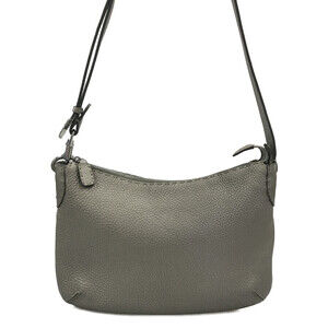 Fendi Selleria crossbody leather bag signature whipstitch trim Gray
